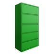 thumbnail image 1 of Hirsh 36 inch Wide 5 Drawer Metal Lateral File Cabinet for Home and Office, Holds Letter, Legal and A4 Hanging Folders, Screamin' Green, 1 of 5