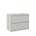 thumbnail image 1 of Hirsh 36 Inch Wide 2 Drawer Metal Lateral File Cabinet for Home and Office, Holds Letter, Legal and A4 Hanging Folders, Gray, 1 of 7
