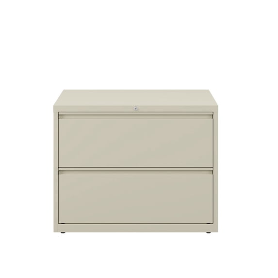 Hirsh 36-in Wide HL8000 Series Metal 2 Drawer Lateral File Cabinet Putty/Beige