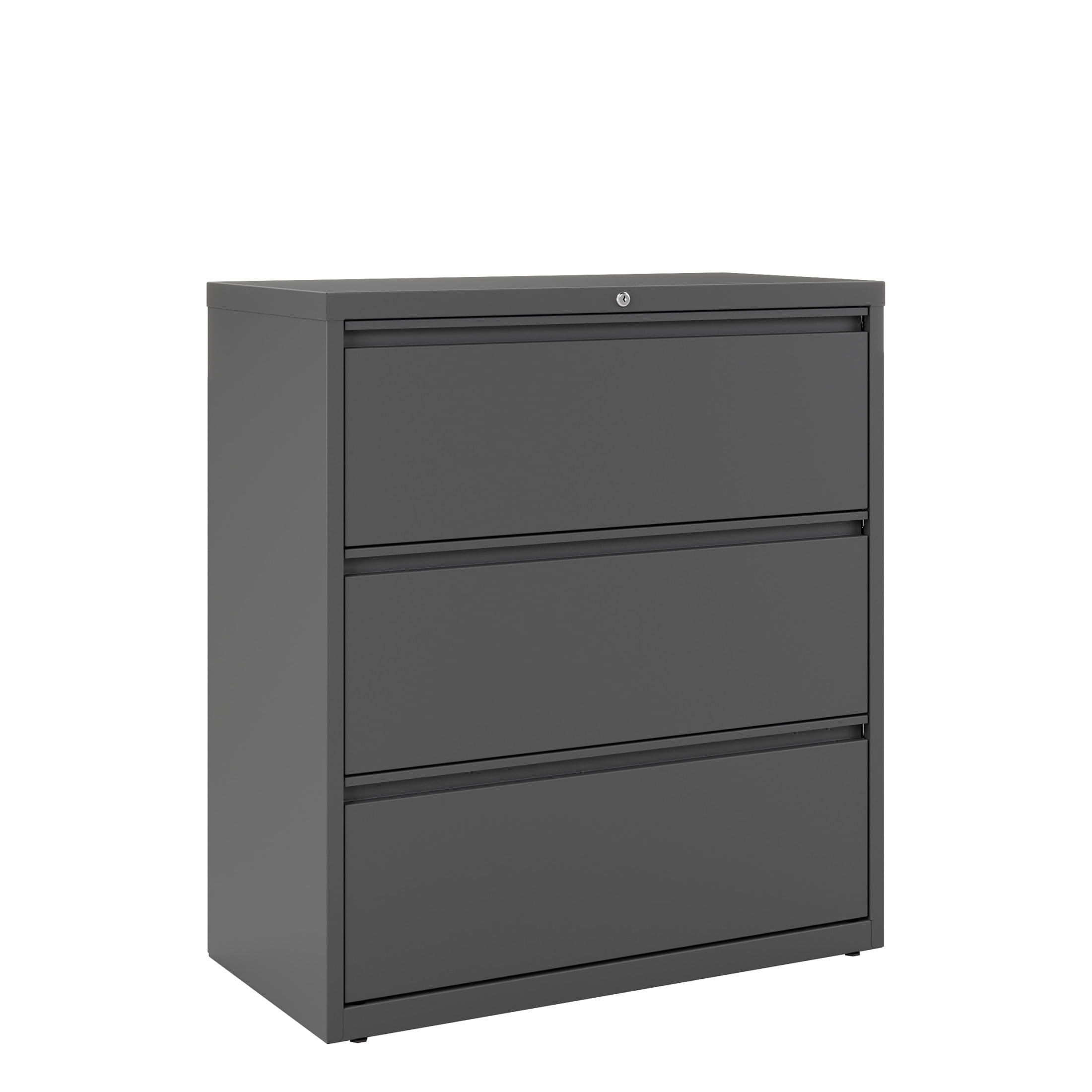 Hirsh 36 Inch Wide 3 Drawer Metal Lateral File Cabinet for Home and Office, Holds Letter, Legal and A4 Hanging Folders, Charcoal