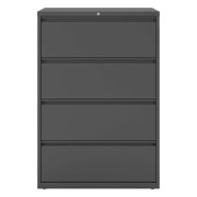 Hirsh 36-in Wide HL8000 Series Metal 4 Drawer Lateral File Cabinet Charcoal