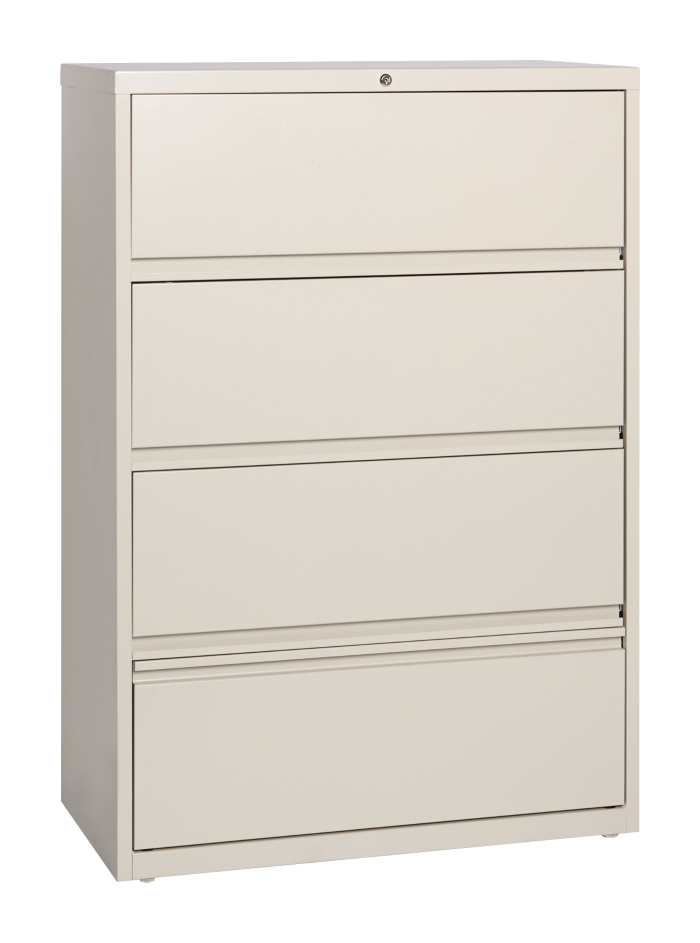 Hirsh 36 inch Wide 4 Drawer Metal Lateral File Cabinet with Roll-Out Shelves for Home and Office, Holds Letter, Legal and A4 Hanging Folders, Putty