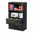 thumbnail image 1 of Hirsh 36 inch Wide 2 Drawer Metal Lateral Combo File Cabinet for Home and Office, Holds Letter, Legal and A4 Hanging Folders, Black, 1 of 2