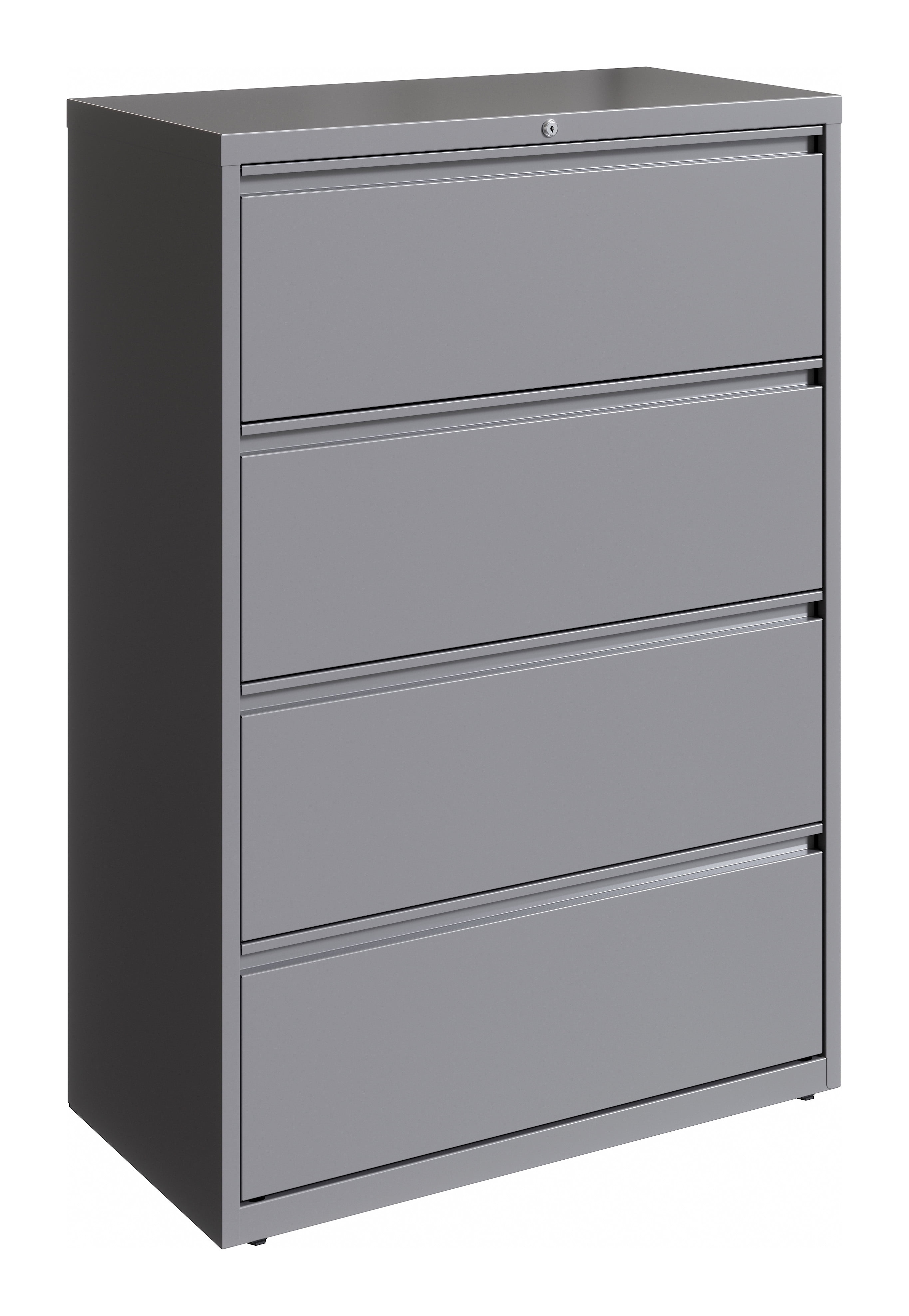 Hirsh 36 Inch Wide 4 Drawer Metal Lateral File Cabinet for Home and Office, Holds Letter, Legal and A4 Hanging Folders, Silver