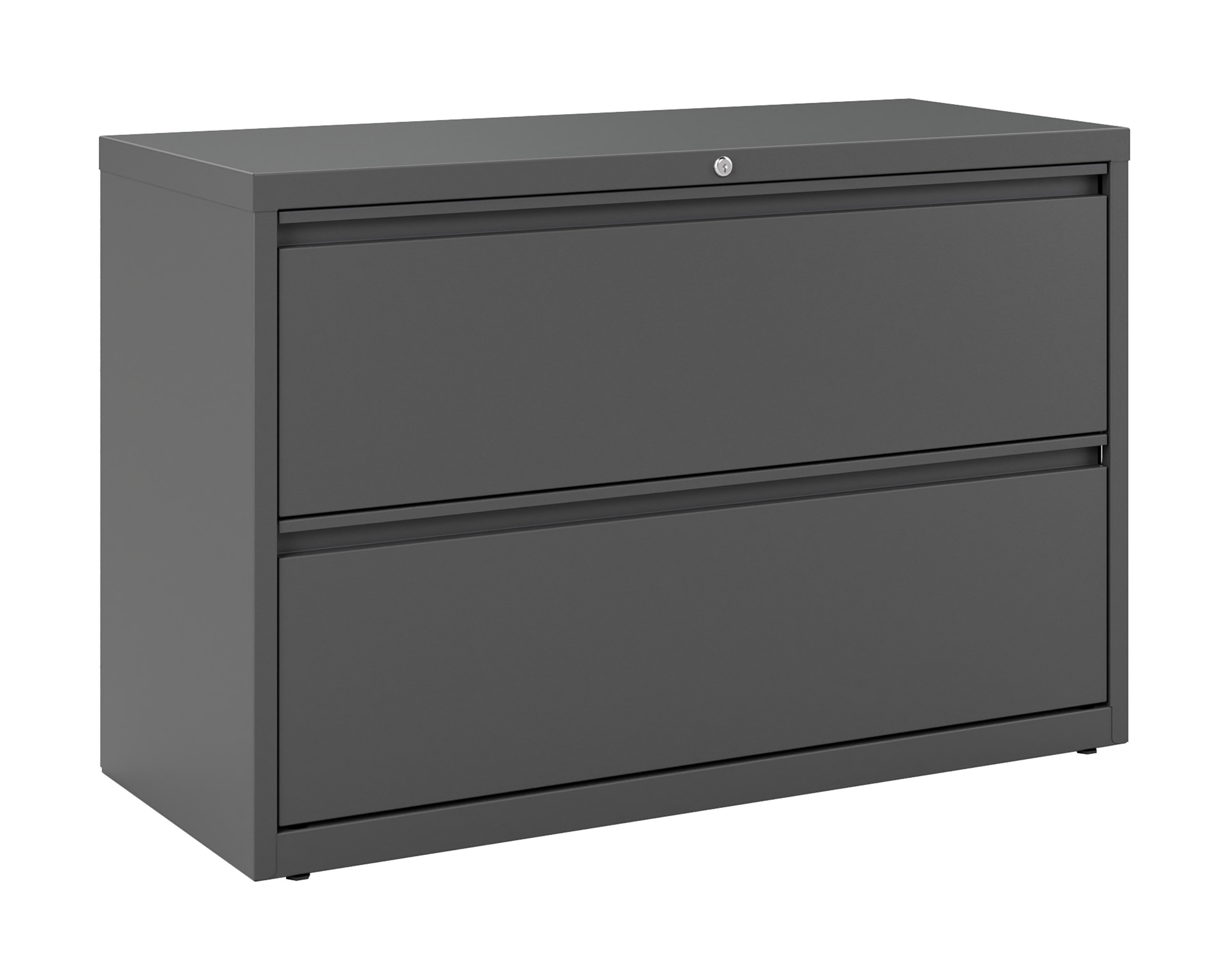 Hirsh 42 Inch Wide 2 Drawer Metal Lateral File Cabinet for Home and Office, Holds Letter, Legal and A4 Hanging Folders, Charcoal - image 1 of 7