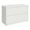 thumbnail image 1 of Hirsh 42 Inch Wide 2 Drawer Metal Lateral File Cabinet for Home and Office, Holds Letter, Legal and A4 Hanging Folders, White, 1 of 4