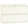 thumbnail image 1 of Hirsh 42-in Wide HL10000 Series Metal 2 Drawer Lateral File Cabinet Off White, 1 of 6