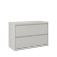 thumbnail image 1 of Hirsh 42 Inch Wide 2 Drawer Metal Lateral File Cabinet for Home and Office, Holds Letter, Legal and A4 Hanging Folders, Gray, 1 of 7