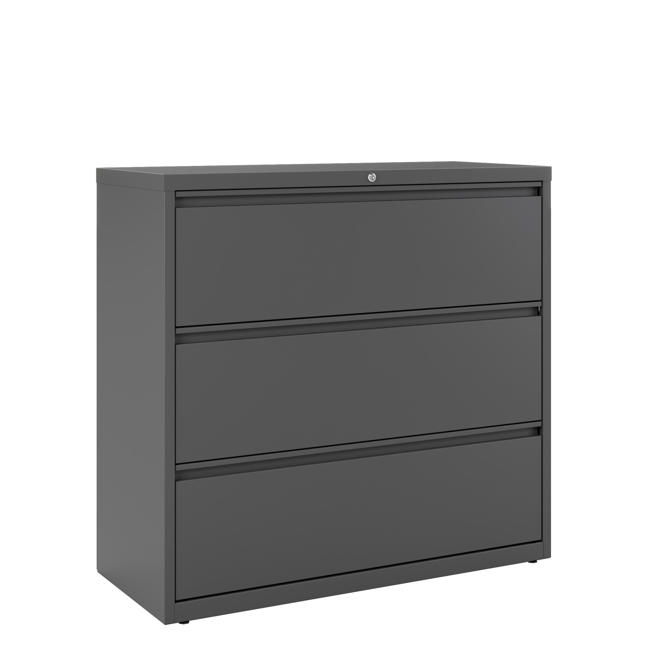 Hirsh 42 inch Wide 3 Drawer Metal Lateral File Cabinet for Home and Office, Holds Letter, Legal and A4 Hanging Folders, Charcoal