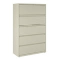thumbnail image 1 of Hirsh 42 inch Wide 5 Drawer Metal Lateral File Cabinet for Home and Office, Holds Letter, Legal and A4 Hanging Folders, Putty, 1 of 10