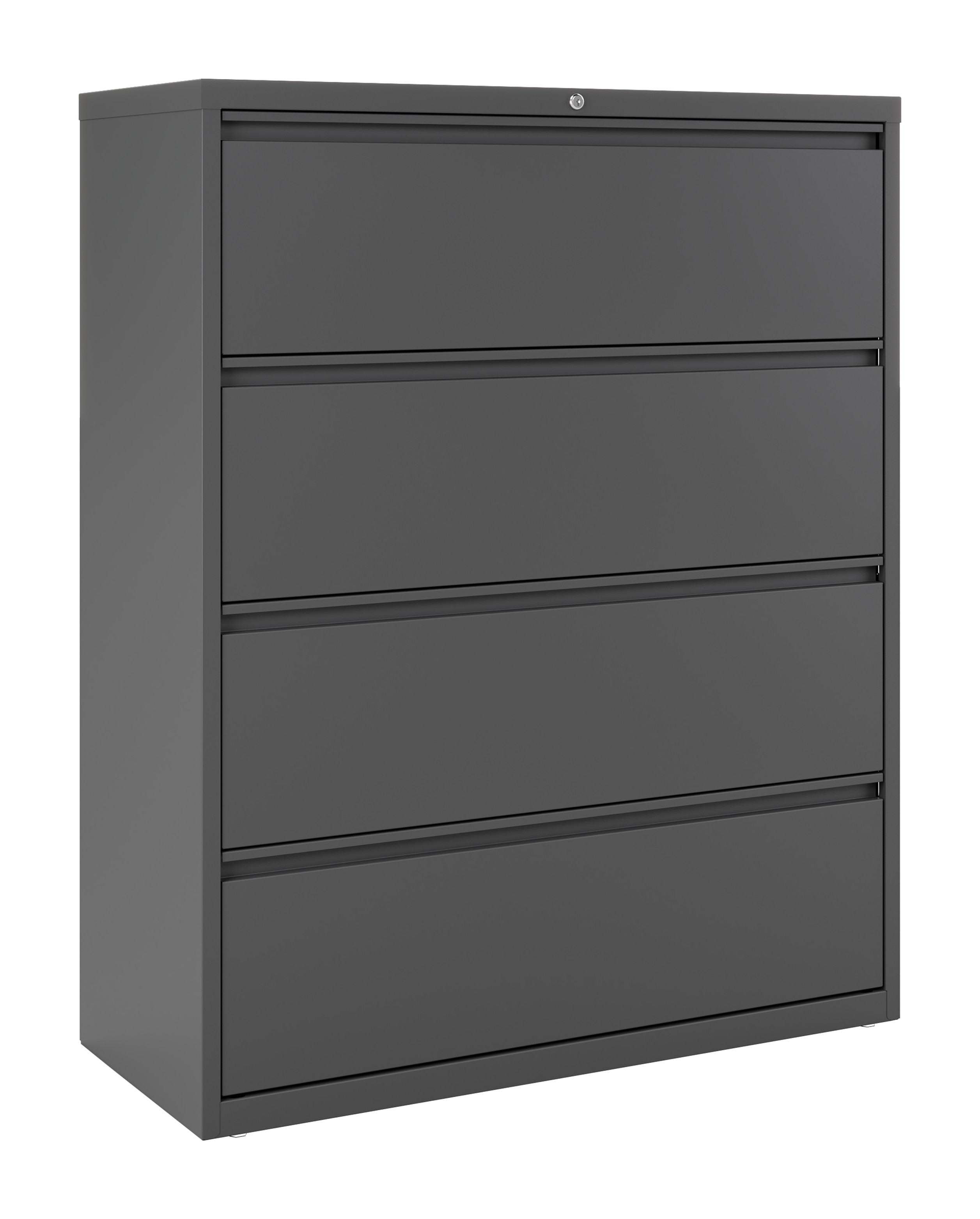 Hirsh 42 inch Wide 4 Drawer Metal Lateral File Cabinet for Home and Office, Holds Letter, Legal and A4 Hanging Folders, Charcoal - image 1 of 6