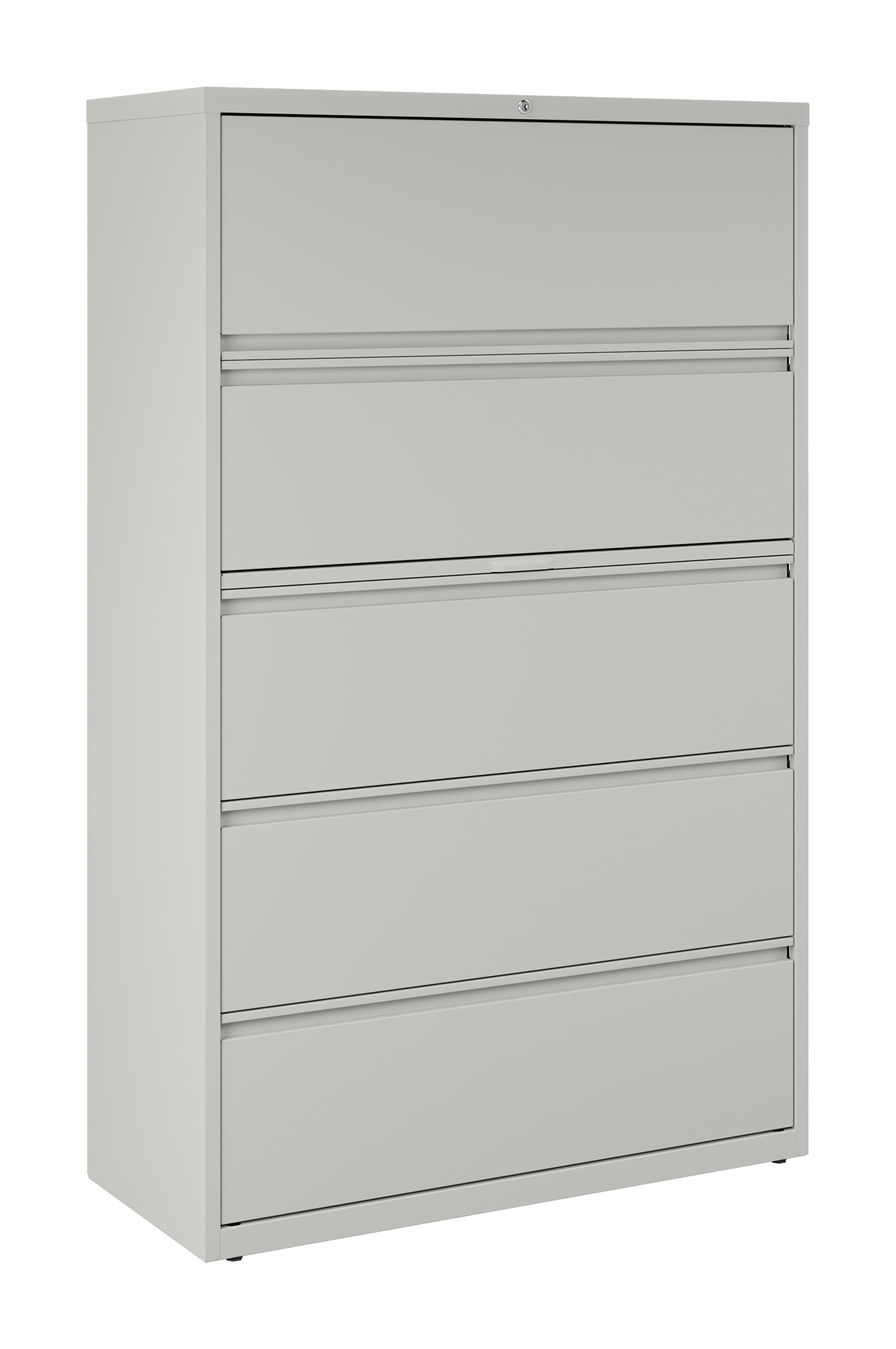 Hirsh 42 inch Wide 5 Drawer Metal Lateral File Cabinet for Home and Office, Holds Letter, Legal and A4 Hanging Folders, Gray - image 1 of 10