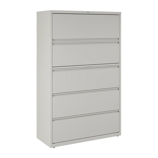 Hirsh 42 inch Wide 5 Drawer Metal Lateral File Cabinet for Home and Office, Holds Letter, Legal and A4 Hanging Folders, Gray