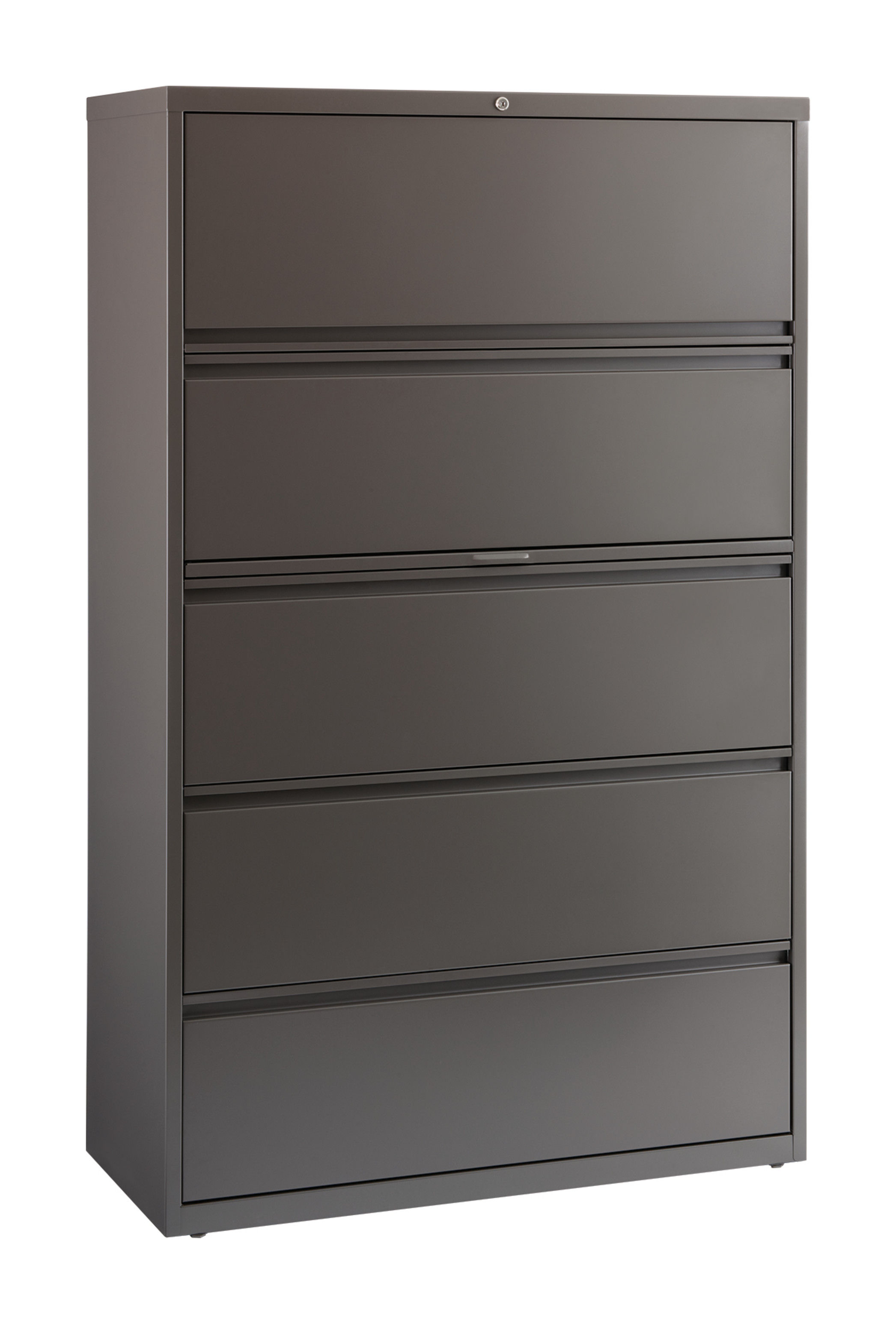 Hirsh 42 inch Wide 5 Drawer Metal Lateral File Cabinet for Home and Office, Holds Letter, Legal and A4 Hanging Folders, Medium Tone Brown - image 1 of 6