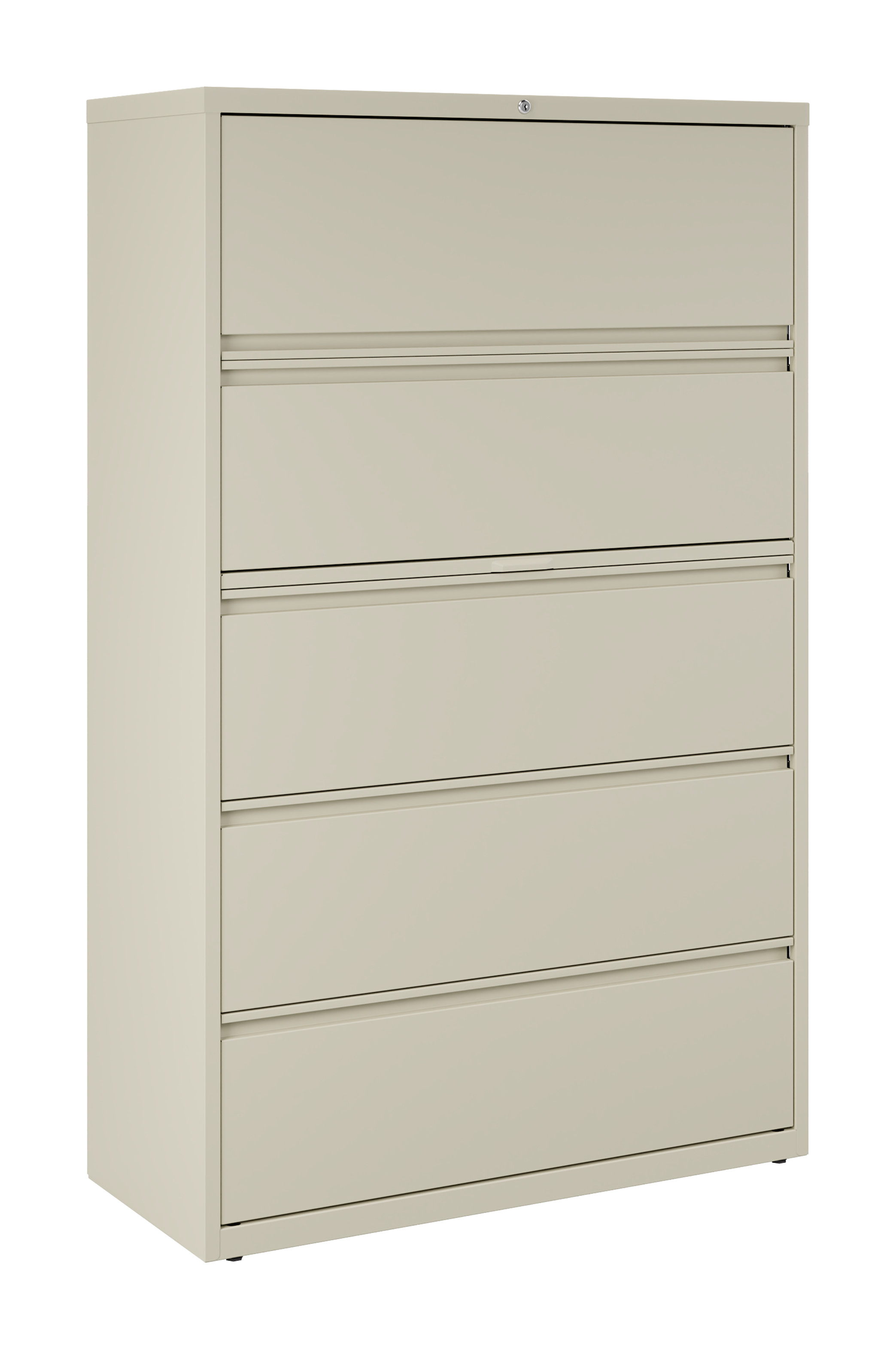 Hirsh 42 inch Wide 5 Drawer Metal Lateral File Cabinet for Home and Office, Holds Letter, Legal and A4 Hanging Folders, Putty - image 1 of 10