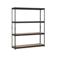 thumbnail image 1 of Hirsh Archival Riveted Steel Shelving 4-Shelf Unit, 18Dx69Wx84H, Black, 1 of 5