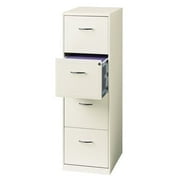 Hirsh Industries 18" Deep 4 Drawer Metal File Cabinet Pearl White