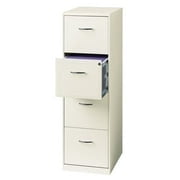 Hirsh Industries 18" Deep 4 Drawer Metal File Cabinet Pearl White