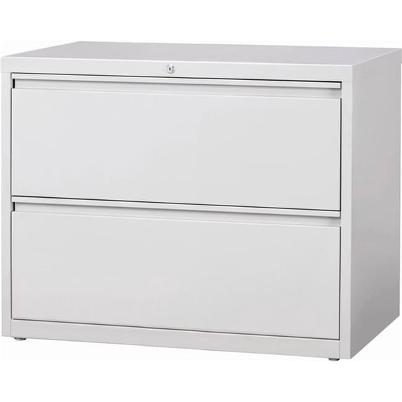 Hirsh Industries B691006 36 in. HL10000 Series Lateral File with 2-Drawer - Light Gray