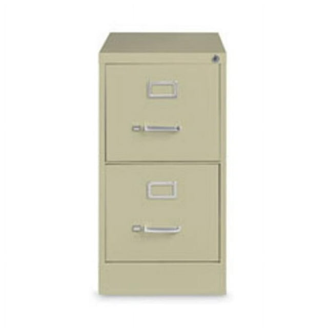 Hirsh Industries Vertical Letter File Cabinet, 2 Letter-Size File Drawers, Putty, 15 X 26.5 X 28.37