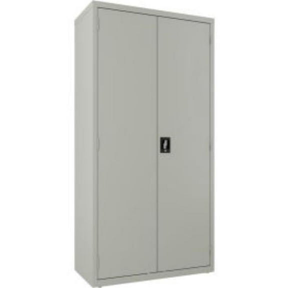 Hirsh Janitorial Metal Cabinet 18"D x 36"W x 72"H Light Gray