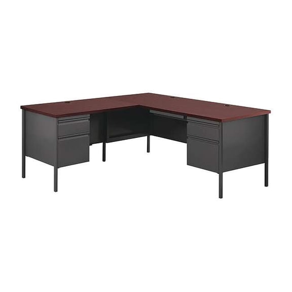 Hirsh L Shaped Desk L-Shape Desk, 72" D X 29-1/2" H, 66" W X 20454