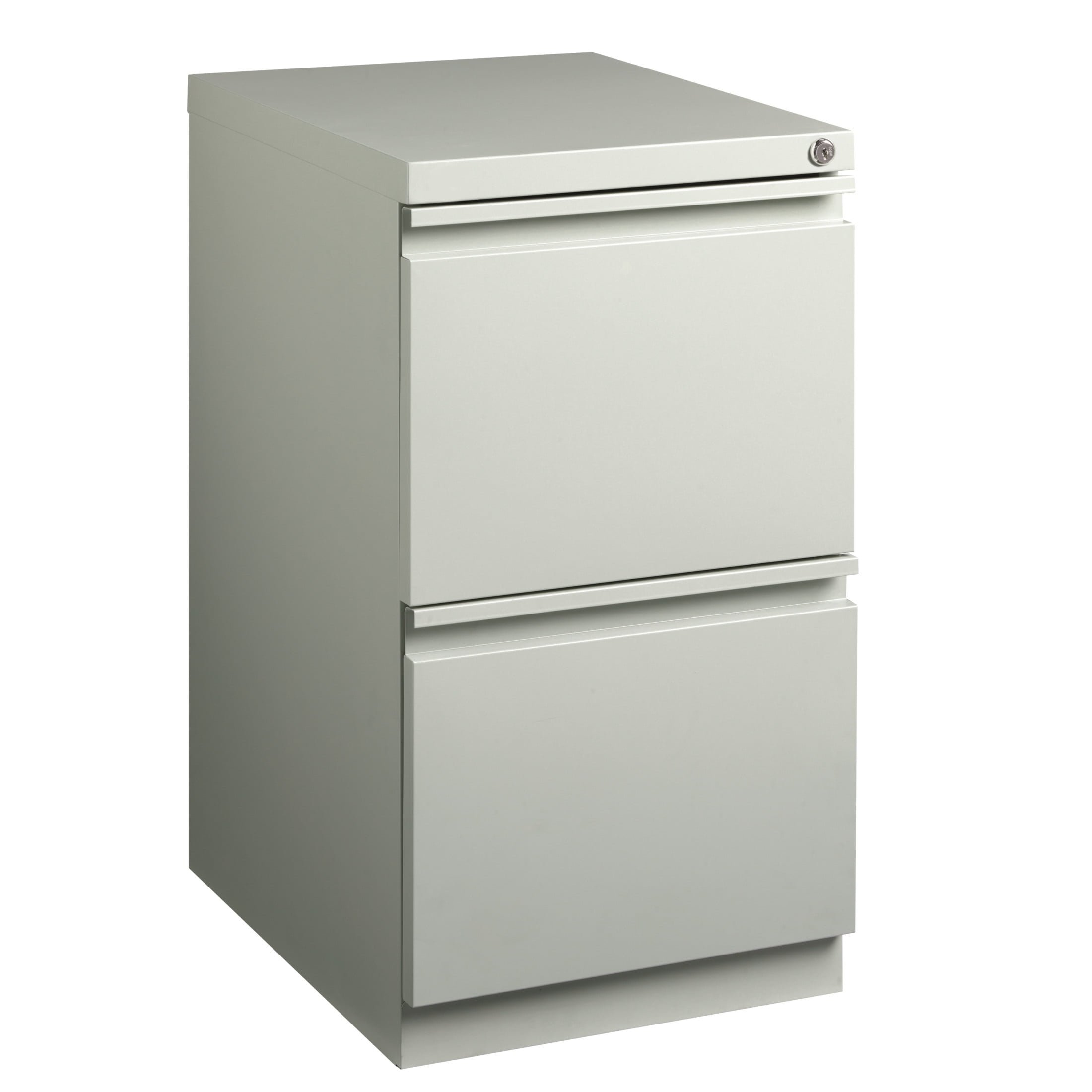 Hirsh Pro 20" Deep Mobile Pedestal File Cabinet 2 Drawer File-File, Letter Width, Gray