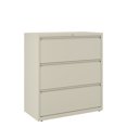 thumbnail image 1 of Hirsh Pro 36 Inch Wide 3 Drawer Metal Lateral File Cabinet for Home and Office, Holds Letter, Legal and A4 Hanging Folders, Putty, 1 of 6