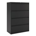 thumbnail image 1 of Hirsh Pro 36 Inch Wide 4 Drawer Metal Lateral File Cabinet for Home and Office, Holds Letter, Legal and A4 Hanging Folders, Black, 1 of 7
