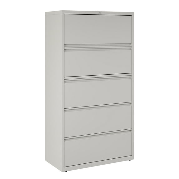 Hirsh Pro 36 inch Wide 5 Drawer Metal Lateral File Cabinet for Home and Office, Holds Letter, Legal and A4 Hanging Folders, Gray