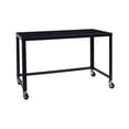 thumbnail image 1 of Hirsh Ready-to-Assemble 48-inch Wide Mobile Metal Desk for Home Office, Black, 1 of 14