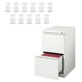 thumbnail image 1 of Hirsh (Set of 12) 20" Deep 2 Drawer Metal Mobile File Cabinet in White, 1 of 21