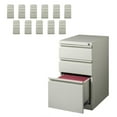 thumbnail image 1 of Hirsh (Set of 12) 20" Deep 3 Drawer Metal Mobile File Cabinet in Light Gray, 1 of 9