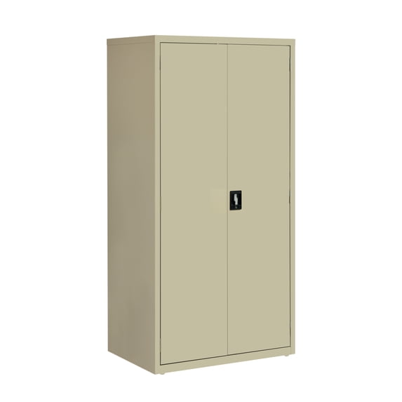 Hirsh Welded Steel Storage Cabinet with 2 Adjustable Shelves, 24"D x 36"W x 72"H, Putty