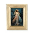thumbnail image 1 of Hirten 3-3/4" x 4-1/2" Gold Frame with a 2.5" x 3.5" Divine Mercy Print Wall Art Print Religious Plaque Picture Image | Gold-Leaf Frame, 1 of 1