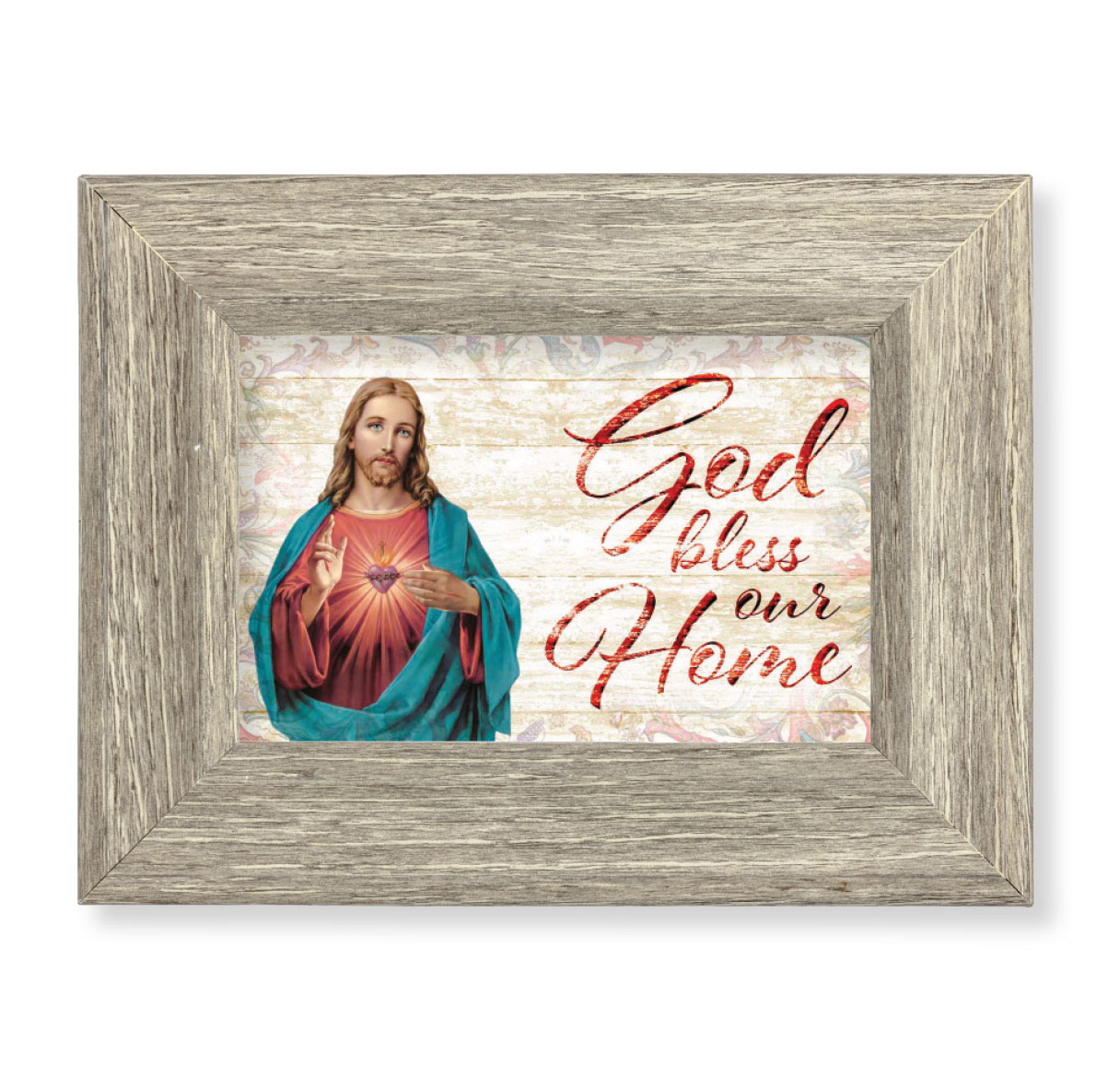 Hirten Sacred Heart House Blessing Plaque in 146 Frame Wall Art Print