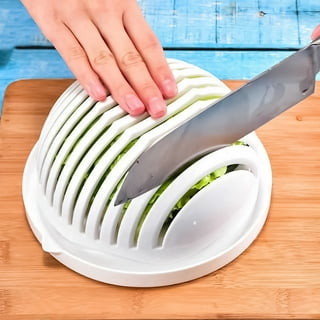  RIVINE Snap Salad Cutter Bowl, Multi-Functional Fast Salad  Cutter Bowl Safe Effective Fruit Vegetable Salads Maker Chopper Strainer  Fresh Salad Slicer Bowl (Sky Blue) : Home & Kitchen