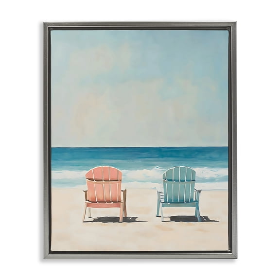 Stupell Industries His And Hers Relaxation Gray Framed Floater Canvas Wall Art, design by LSR Design Studio, 31 x 25