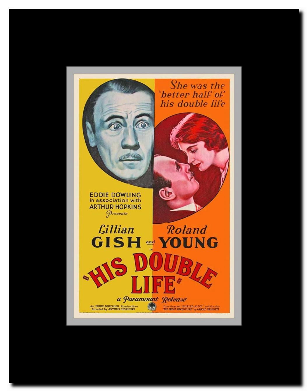 His Double Life Framed Movie Poster