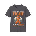 thumbnail image 1 of His Fight Is My Fight Leukemia Cancer Awareness Orange Month TShirt, 1 of 4