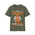 thumbnail image 1 of His Fight Is My Fight Leukemia Cancer Awareness Orange Month TShirt, 1 of 4