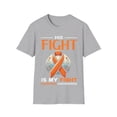 thumbnail image 1 of His Fight Is My Fight Leukemia Cancer Awareness Orange Month TShirt, 1 of 4