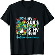 His Fight Is My Fight My Son Autism Awareness Support Family T-Shirt