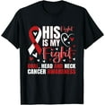 thumbnail image 1 of His Fight Is My Fight Oral Head and Neck Cancer Awareness T-Shirt, 1 of 4