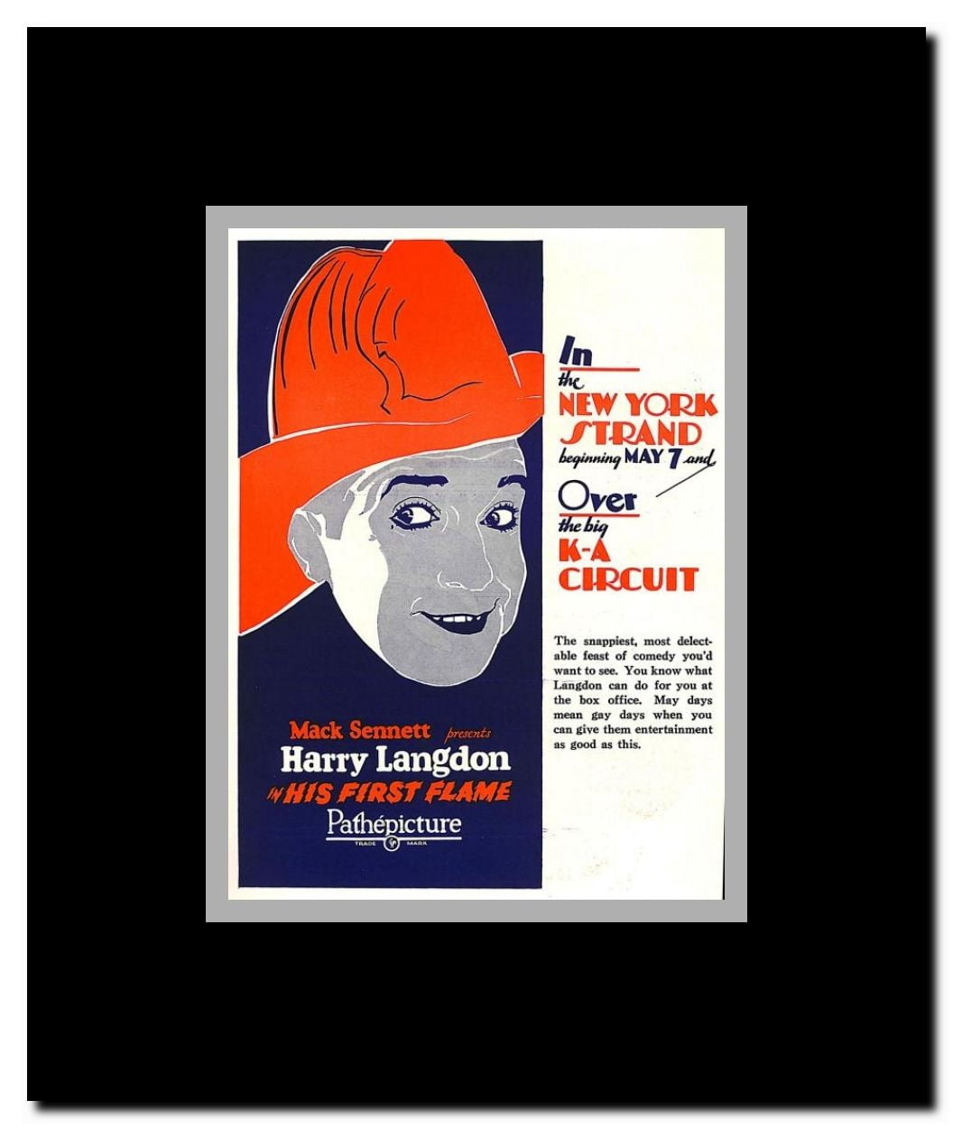 His First Flame Framed Movie Poster