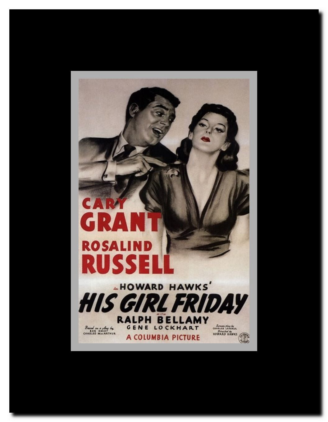 His Girl Friday Framed Movie Poster