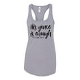 thumbnail image 1 of His Grace Is Enough Ladies Christian Racerback Tank Top-Heather Grey-xs, 1 of 4