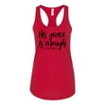 thumbnail image 1 of His Grace Is Enough Ladies Christian Racerback Tank Top-Red-small, 1 of 4