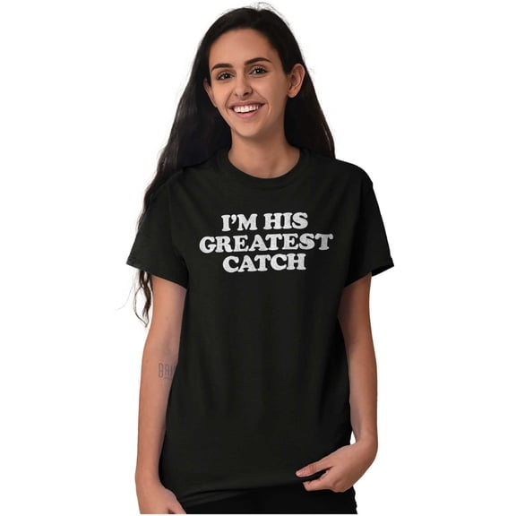 His Greatest Catch Funny Fishing Women's Plus Size Graphic Tee Brisco Brands 3X