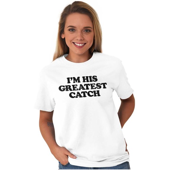His Greatest Catch Funny Fishing Women's Plus Size Graphic Tee Brisco Brands 4X